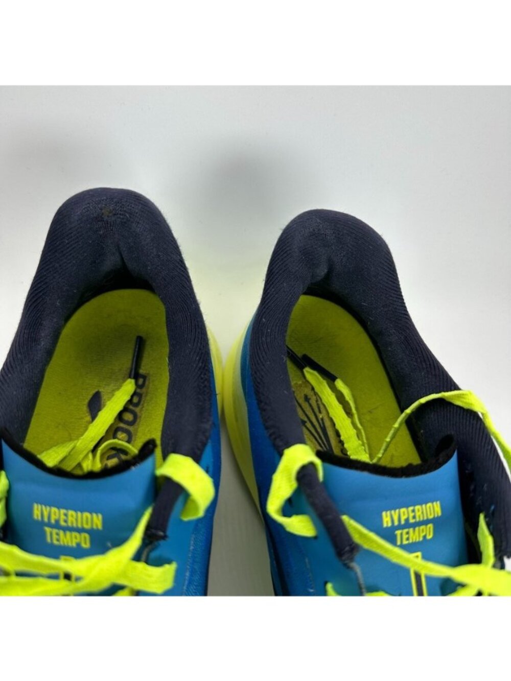 Brooks Hyperion Tempo Shoes Mens Size 9.5 Blue Yellow Running Cushioned - Picture 7 of 13